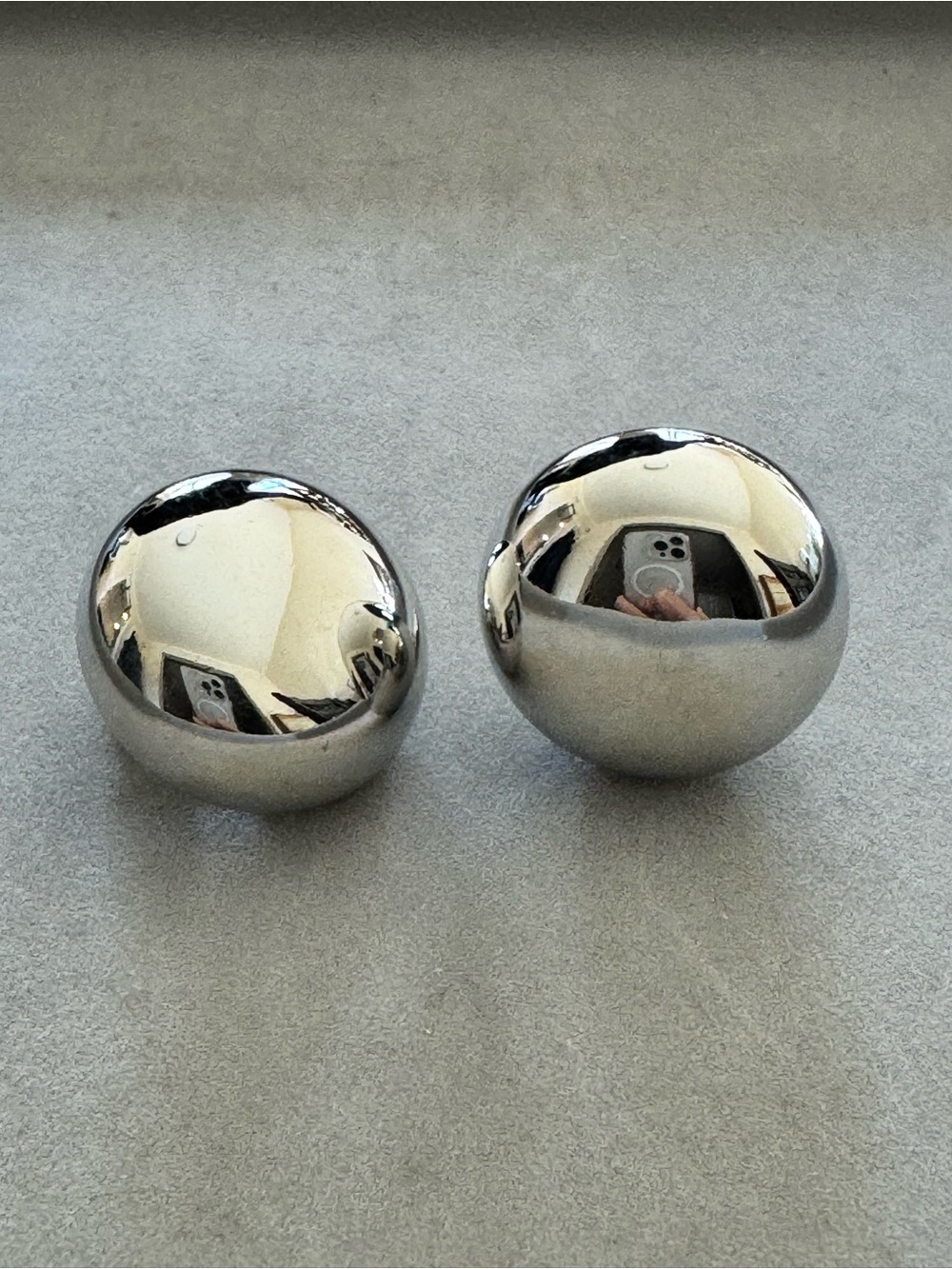 Silver Dome Clip-on Vintage Earrings